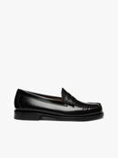 G.H. Bass Weejun Mens Heritage Larson Moc Pen Leather Upper/Polished Leather Sole (Black Leather)