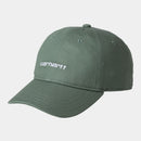 Carhartt WIP Canvas Script Cap 100% Cotton (Park/White)