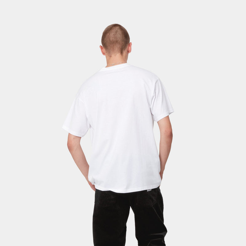Carhartt S/S Script Embroidery T-Shirt 100% Cotton (White/Black)