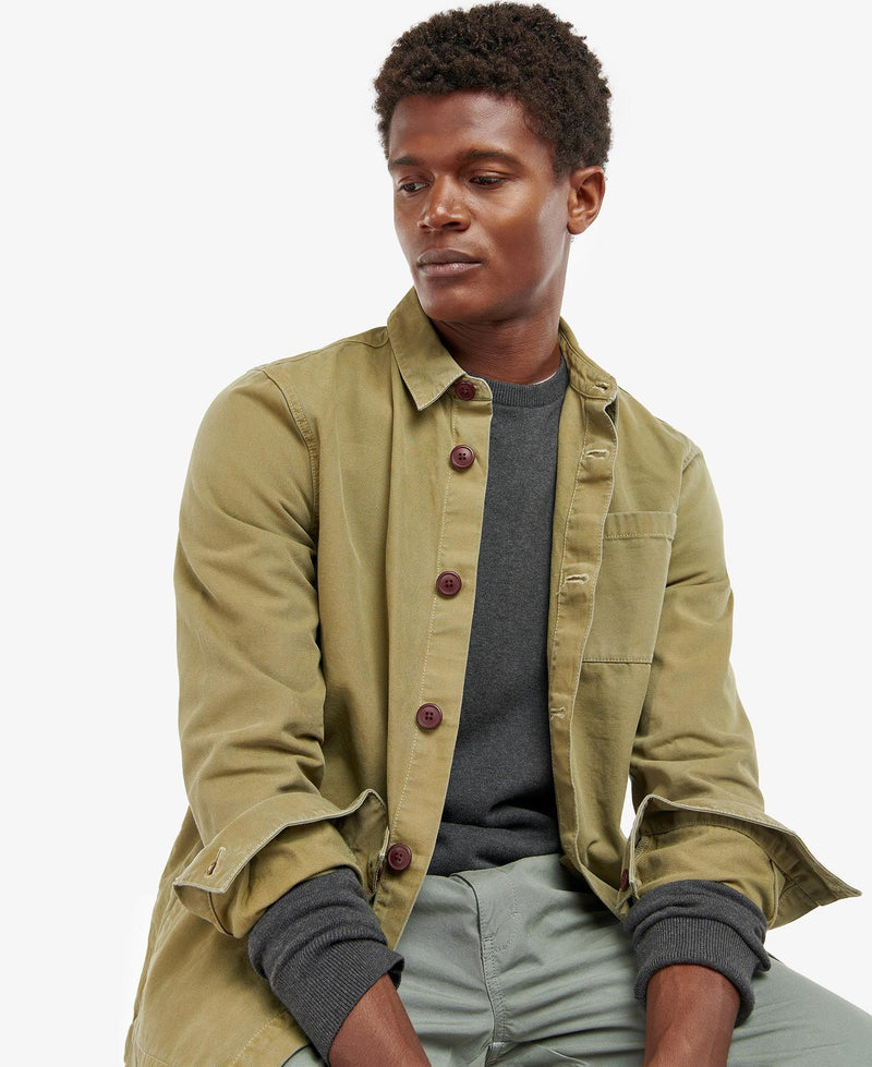 Barbour Washed Overshirt (Bleached Olive)
