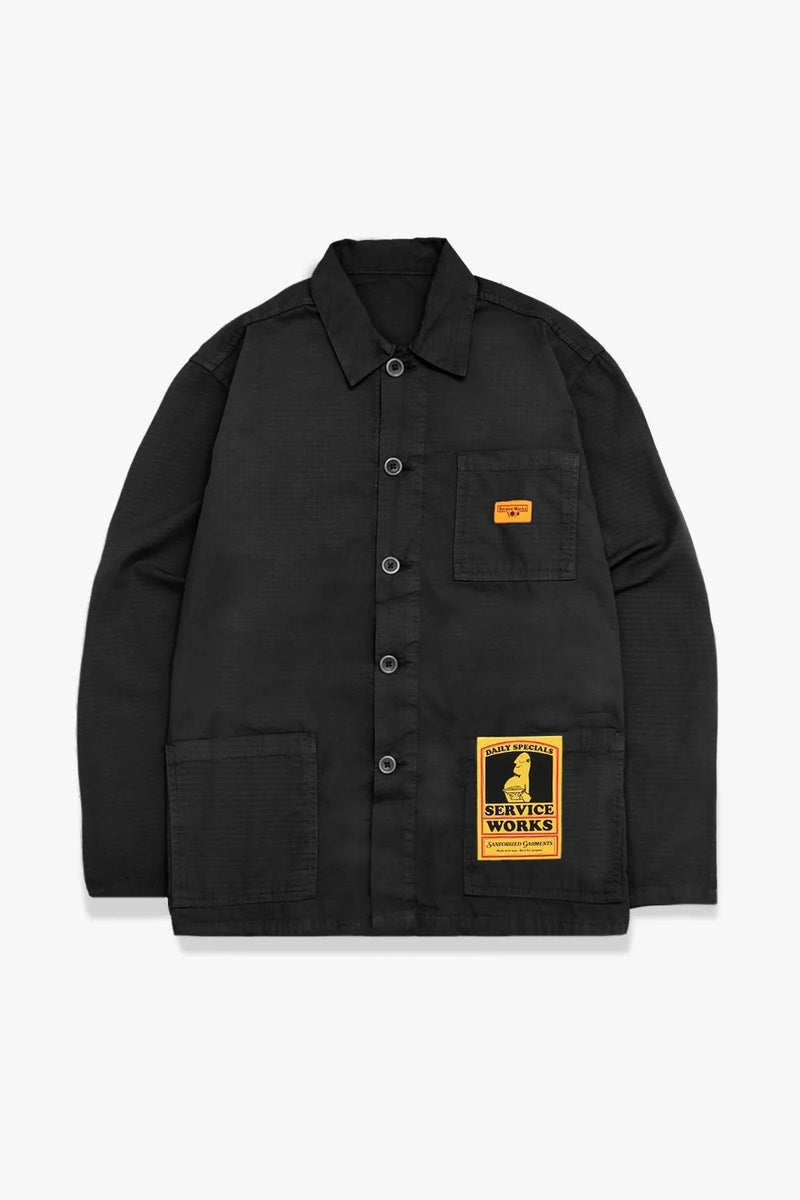 Service Works Ripstop Coverall Jacket (Black)