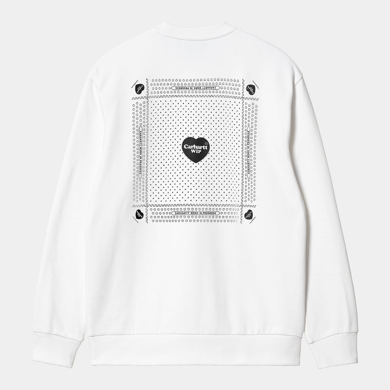 Carhartt Heart Bandana Sweat Cotton/Polyester Sweat, 545 g/m² (White / Black)