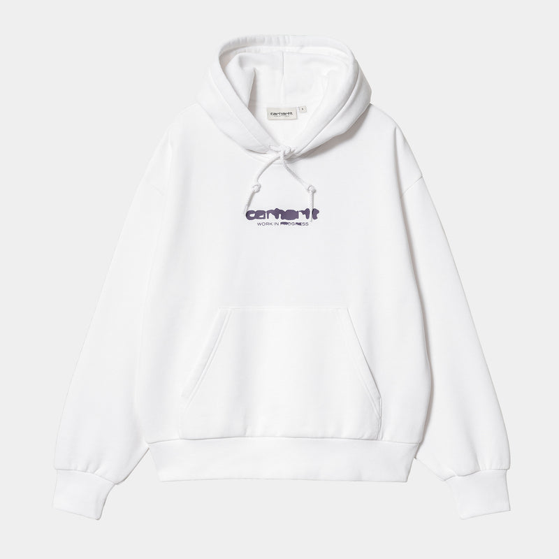 Carhartt W' Hooded Ink Bleed Cotton/Polyester Sweat, 350 g/m² (White/Tyrian)