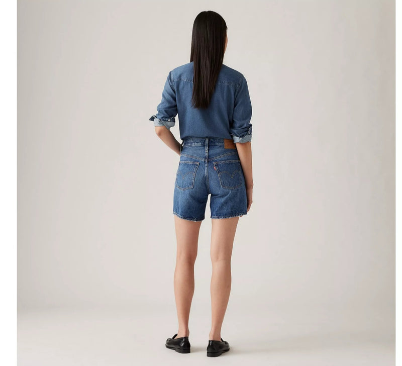 Levi's Women 501 Mid Thigh Short (Blue Beauty)