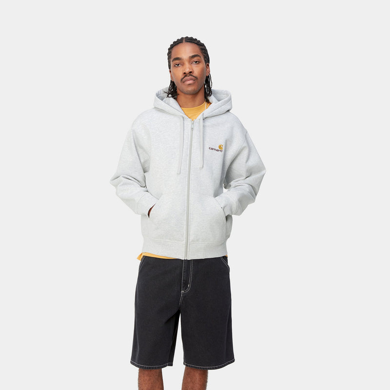 Carhartt WIP Hooded American Script Jacket (Ash Eather)