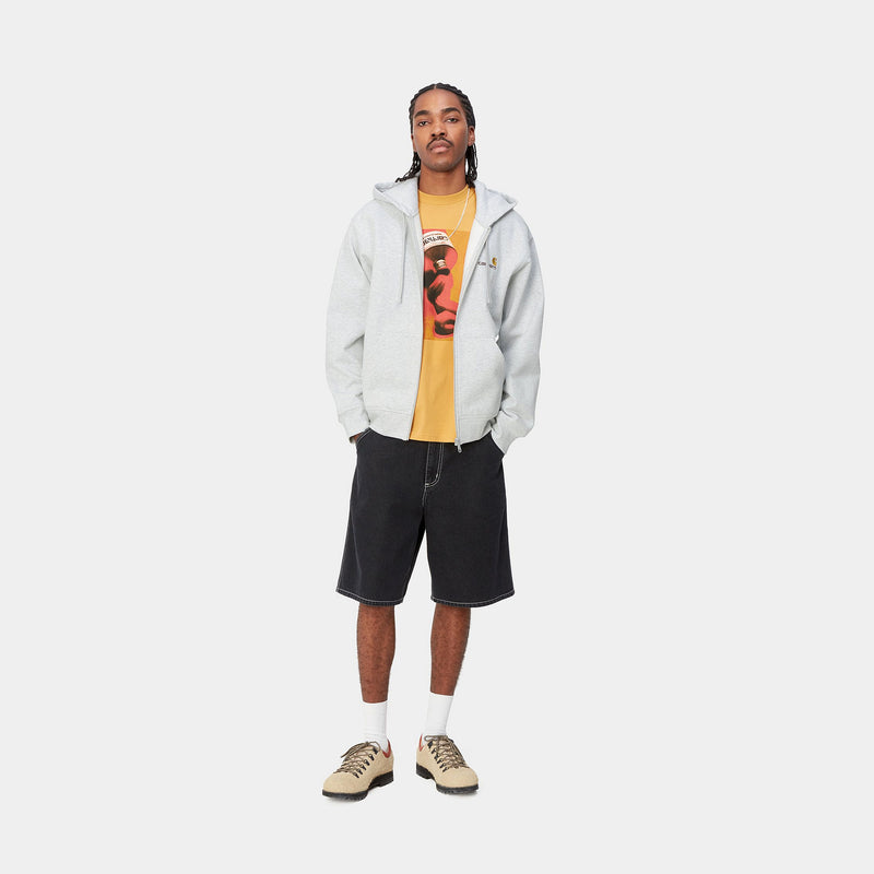 Carhartt WIP Hooded American Script Jacket (Ash Eather)