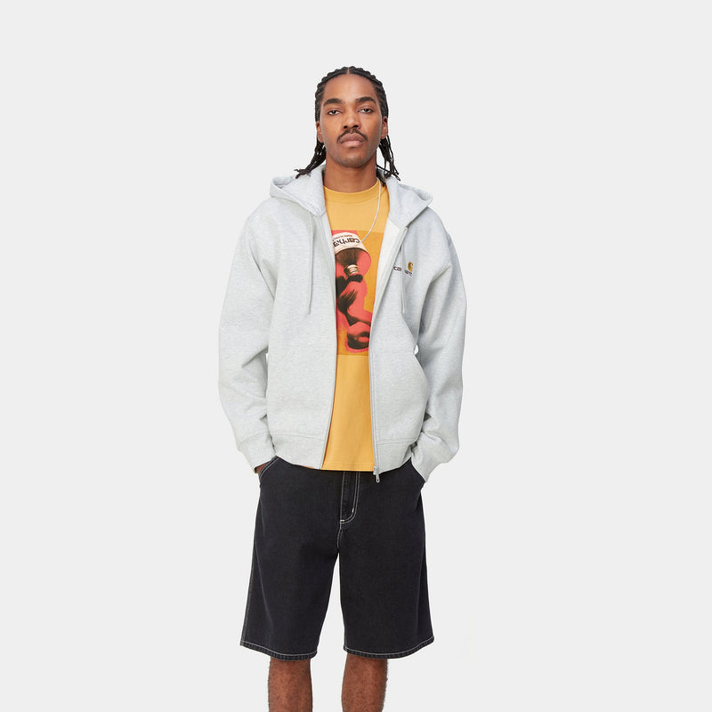 Carhartt WIP Hooded American Script Jacket (Ash Eather)