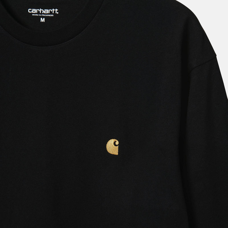 Carhartt WIP L/S Chase T-Shirt (Black/Gold)