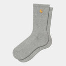 Carhartt WIP Chase Socks (Grey Heather/Gold)