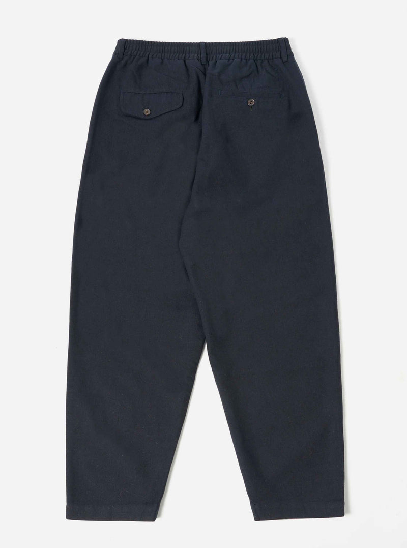 Universal Works Pleated Track Pant Upcycled It Tweed (Navy)