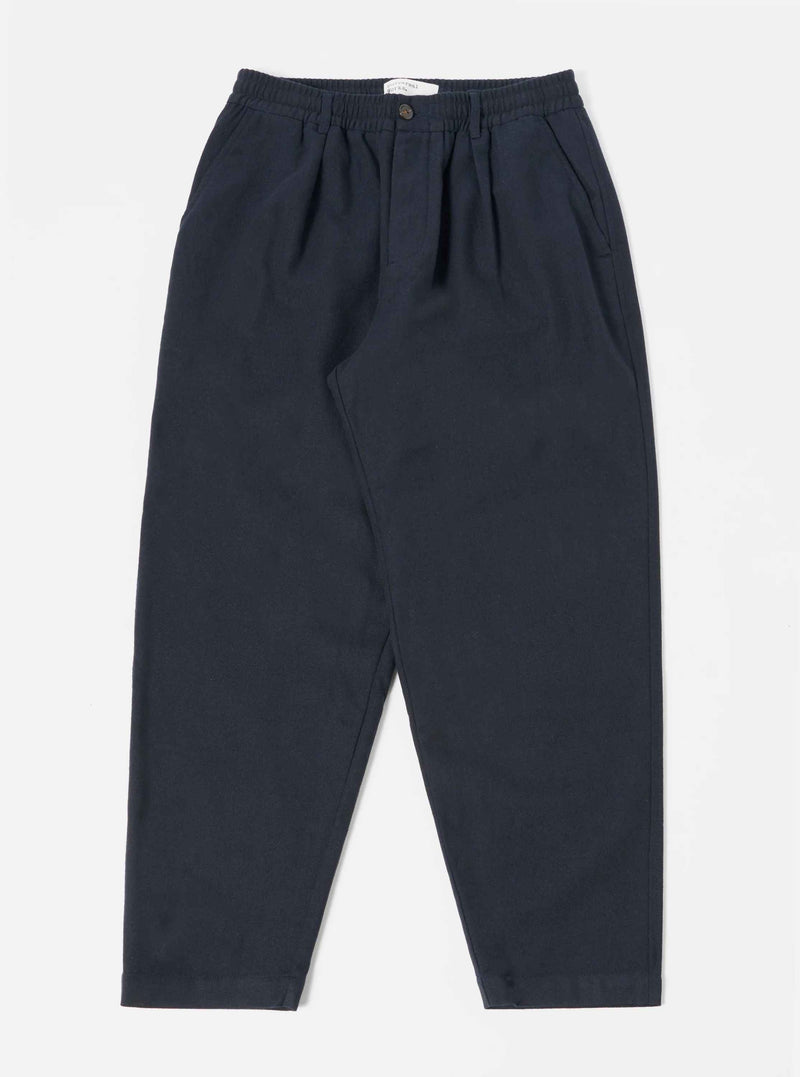 Universal Works Pleated Track Pant Upcycled It Tweed (Navy)