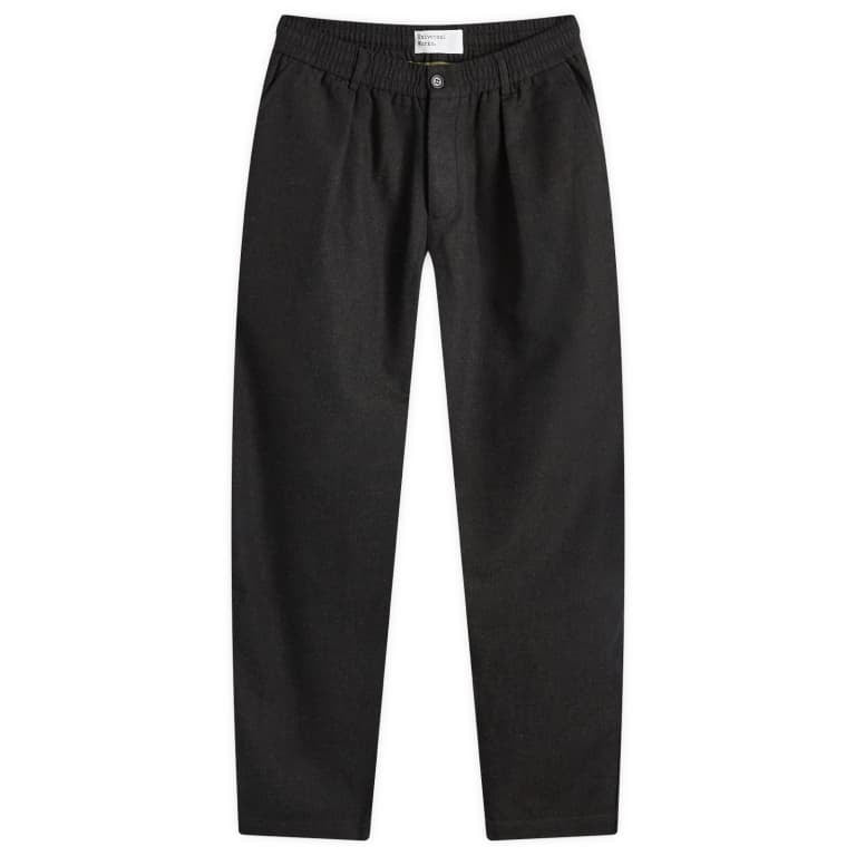 Universal Works Pleated Track Pant Upcycled It Tweed (Olive)