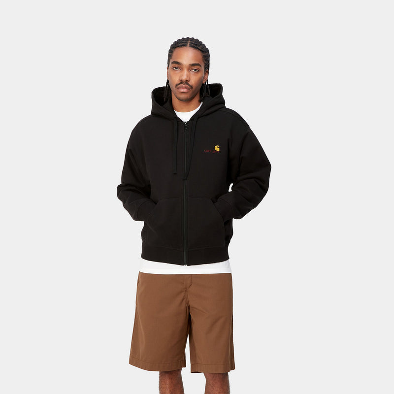 Carhartt WIP Hooded American Script Jacket (Black)