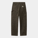 Carhartt WIP W' Leo Pierce Pant Straight 100% Cotton 'Hubbard' Canvas, 9 oz (Camo Leo, Tamarind / Office Green)