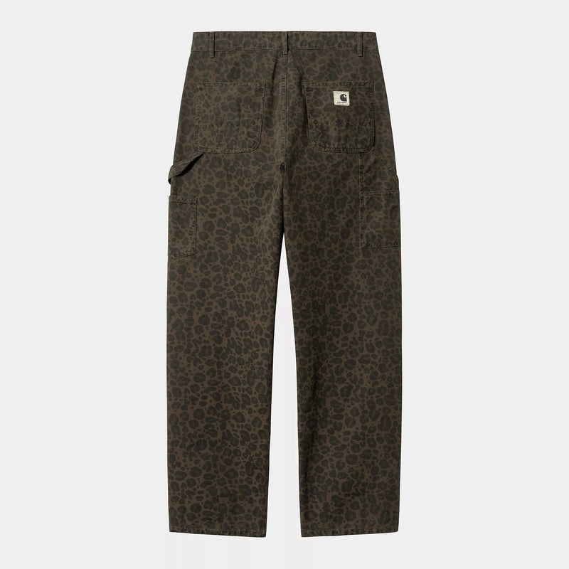 Carhartt WIP W' Leo Pierce Pant Straight 100% Cotton 'Hubbard' Canvas, 9 oz (Camo Leo, Tamarind / Office Green)