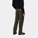 Carhartt WIP W' Leo Pierce Pant Straight 100% Cotton 'Hubbard' Canvas, 9 oz (Camo Leo, Tamarind / Office Green)