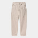 Carhartt WIP Newel Pant Cotton Clark Twill, 10.5 oz (Fleur De Sel Stone Dyed)