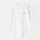 Carhartt WIP S/S Script Embroidery T-Shirt Cotton Single Jersey, 190 g/m² (White/Black)