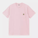 Carhartt WIP S/S Pocket T-Shirt Cotton Single Jersey, 190 g/m² (Air Pink)