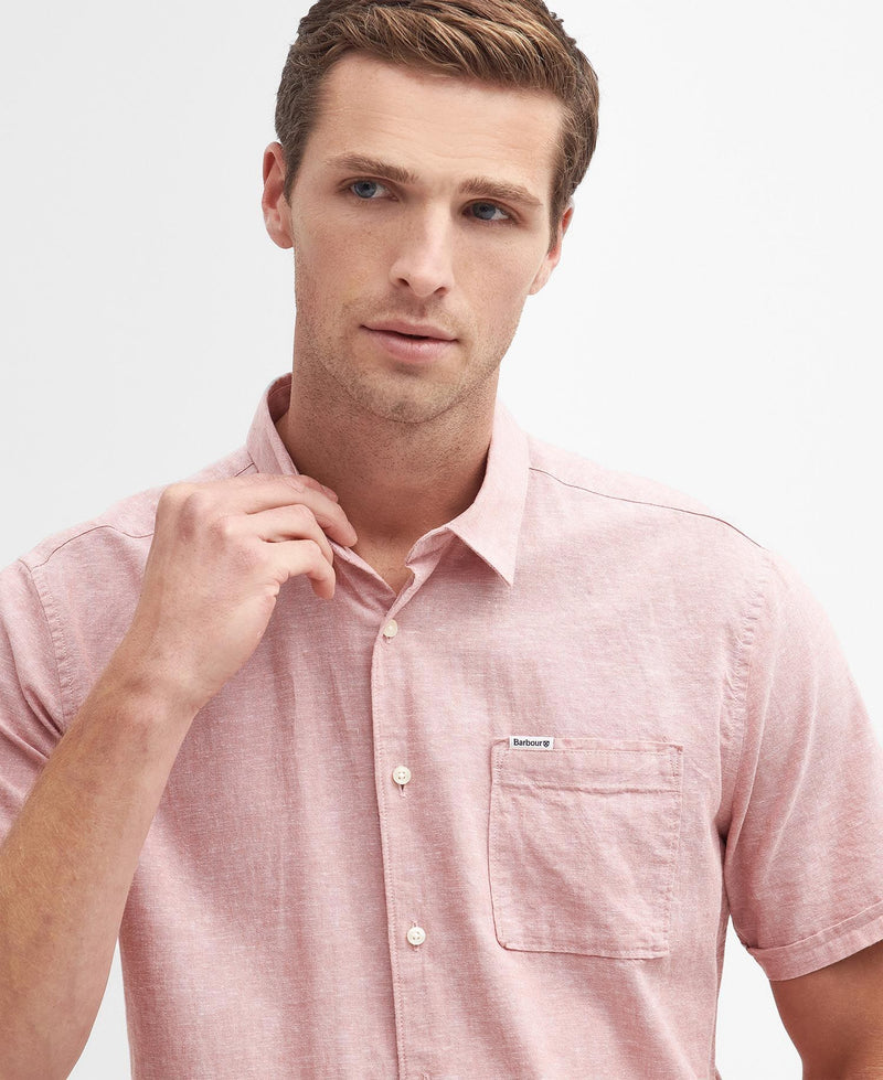 Barbour Nelson S/S Summer Fit Shirt SS25 (Pink Clay)