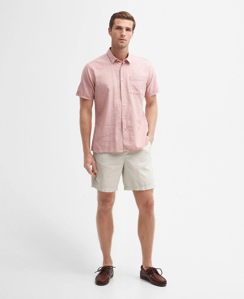 Barbour Nelson S/S Summer Fit Shirt SS25 (Pink Clay)