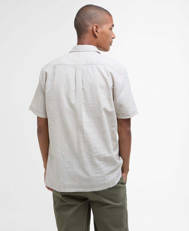 Barbour Nelson S/S Summer Fit Shirt SS25 (Stone)