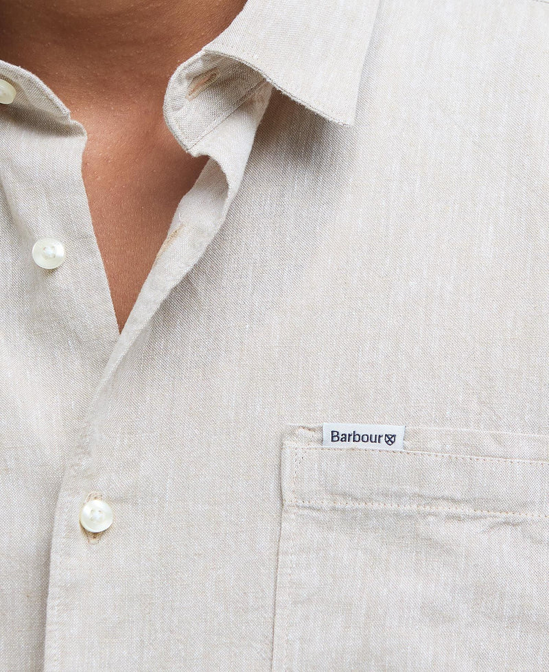 Barbour Nelson S/S Summer Fit Shirt SS25 (Stone)