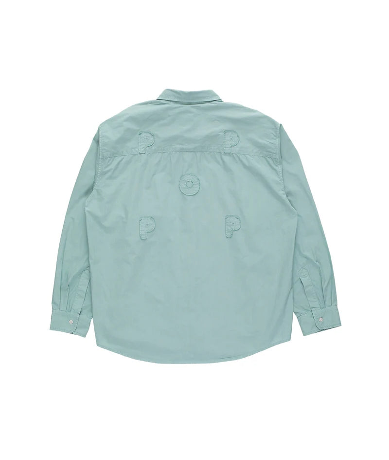 Pop Trading Company Company Applique Logo Shirt (Blue Haze)