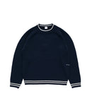 Pop Trading Company Knitted Logo Crewneck (Navy)