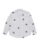 Pop Trading Company Letters Striped Pop Shirt (White Linen)