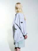 Pop Trading Company Letters Striped Pop Shirt (White Linen)