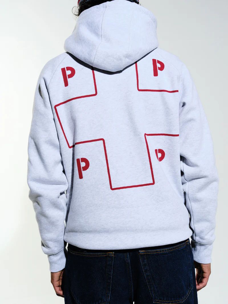 Pop Trading Company Lifesaver Hooded Sweat (Ash Grey)