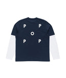 Pop Trading Company Logo Sleeve T-shirt (Navy)