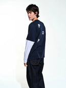 Pop Trading Company Logo Sleeve T-shirt (Navy)