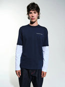 Pop Trading Company Logo Sleeve T-shirt (Navy)