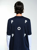 Pop Trading Company Logo Sleeve T-shirt (Navy)