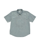 Pop Trading Company O Shortsleeve Gingham Shirt (Green/White)