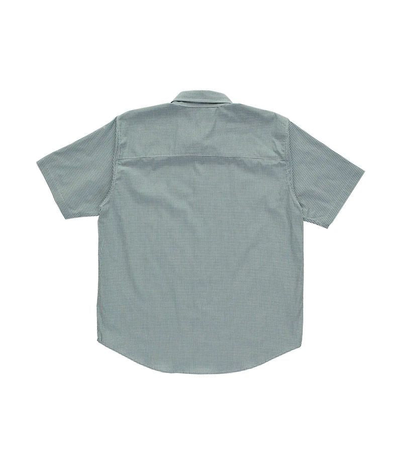 Pop Trading Company O Shortsleeve Gingham Shirt (Green/White)