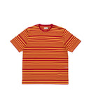 Pop Trading Company Striped Logo T-shirt (Island Poppy)