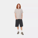 Carhartt WIP Landon Short 100% Cotton 'Robertson' Denim, 12 oz (Black heavy stone wash)