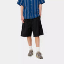 Carhartt WIP Cole Cargo Short Cotton Lane Poplin, 6 oz (Black rinsed)
