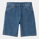 Carhartt WIP Landon Short 100% Cotton 'Robertson' Denim, 12 oz (Blue heavy stone wash)