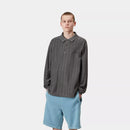 Carhartt WIP L/S Morrison Rugby Shirt Cotton Jersey, 325 g/m² (Black Pigment Garment Dyed)