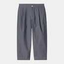 Carhartt WIP Blake Pant Polyester/Cotton Chambray, 2.06 oz (Blue rinsed)