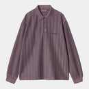 Carhartt WIP L/S Morrison Rugby Shirt Cotton Jersey, 325 g/m² (Huckleberry Pigment Garment Dyed)
