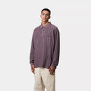 Carhartt WIP L/S Morrison Rugby Shirt Cotton Jersey, 325 g/m² (Huckleberry Pigment Garment Dyed)