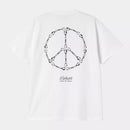 Carhartt WIP S/S Peace And Work T-Shirt Organic Cotton Single Jersey, 210 g/m² (White / Black)