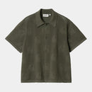 Carhartt WIP W’ S/S Temple Knit Shirt Cotton Knit, 12 gauge (Dollar Green)