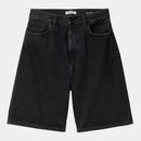 Carhartt WIP W' Brandon Short 100% Cotton 'Smith' Denim, 13.5 oz (Black stone washed)