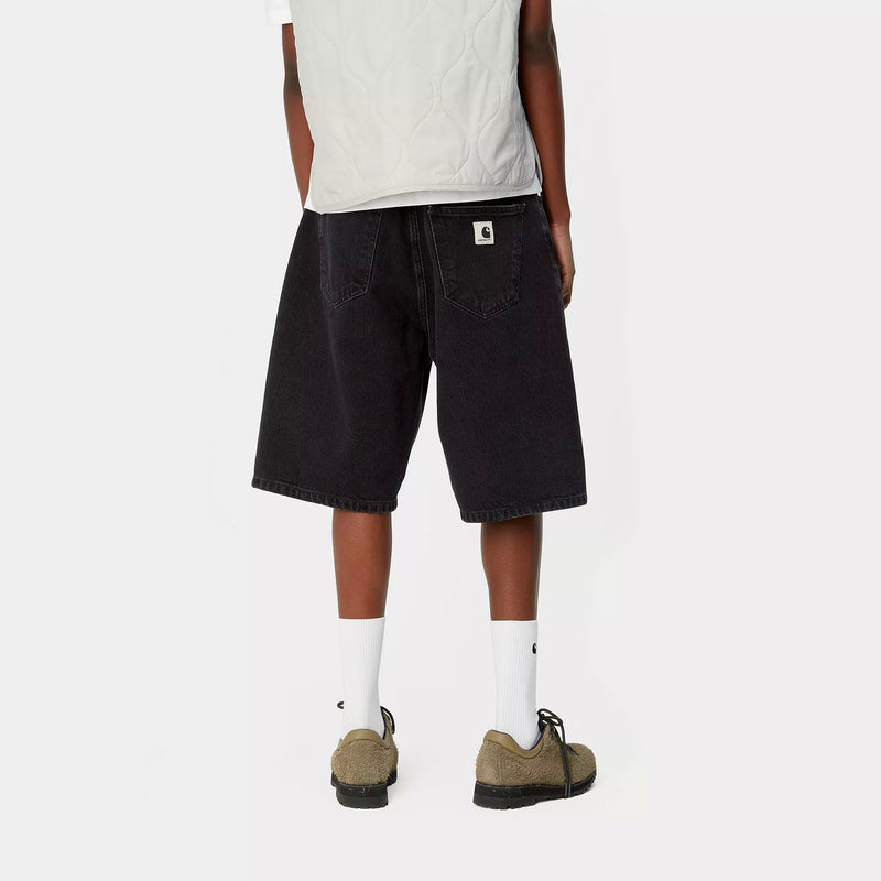Carhartt WIP W' Brandon Short 100% Cotton 'Smith' Denim, 13.5 oz (Black stone washed)